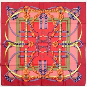 NWT Hermes Scarf Carré 90 "Grand Manege" in Burgundy